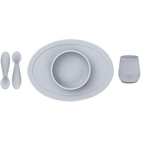 

Набор посуды Ezpz First Food Set светло-серый