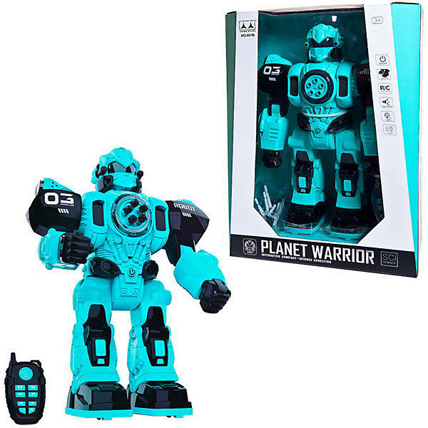 

Радиоуправляемый робот Junfa Planet Warrior, Голубой, Радиоуправляемый робот Junfa Planet Warrior