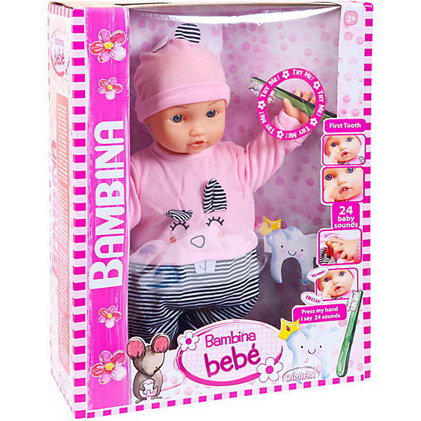 

Кукла-пупс Dimian Bambina Bebe "Мой первый зуб", 46 см, Розовый, Кукла-пупс Dimian Bambina Bebe "Мой первый зуб", 46 см