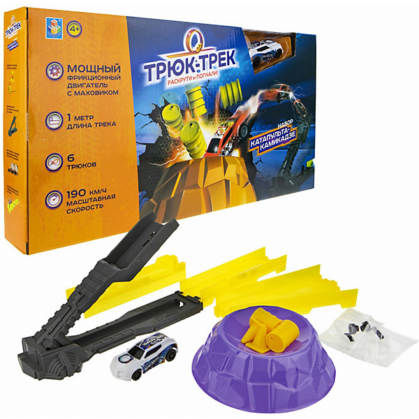 

Набор Трюк-трек 1Toy "Катапульта-камикадзе" с фрикционной машинкой, Разноцветный, Набор Трюк-трек 1Toy "Катапульта-камикадзе" с фрикционной машинкой