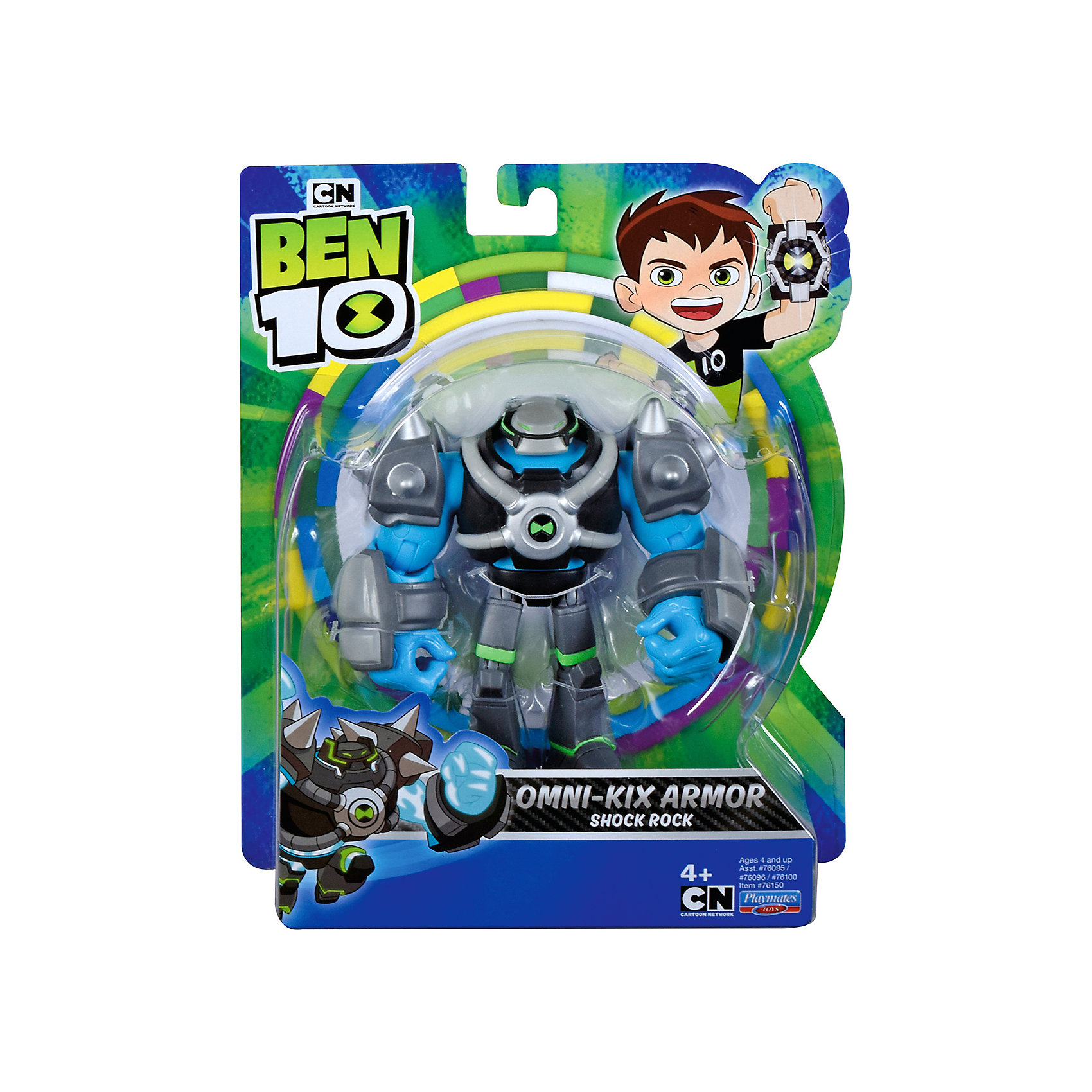 фото Игровая фигурка playmates ben 10 бронированный шок рок, 12,5 см