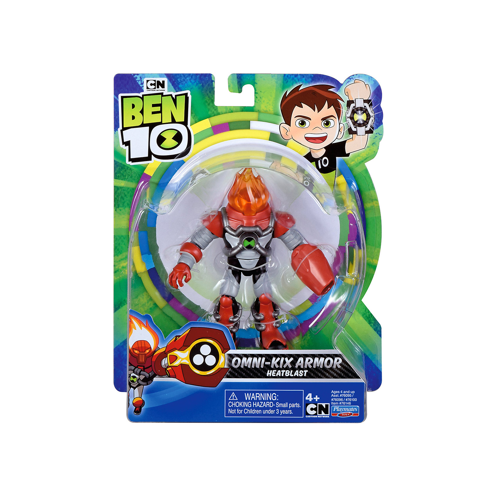 фото Игровая фигурка playmates ben 10 бронированный человек-огонь, 12,5 см