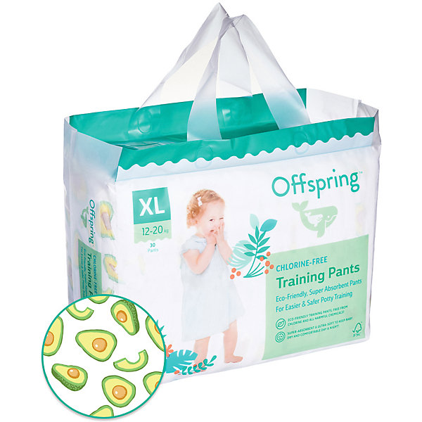 

Трусики-подгузники Offspring Авокадо 12-20 кг, 30 шт