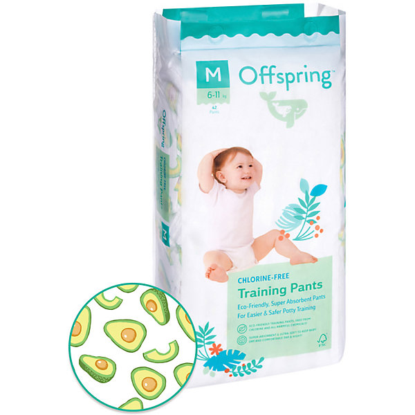 

Трусики-подгузники Offspring Авокадо 6-11 кг, 42 шт