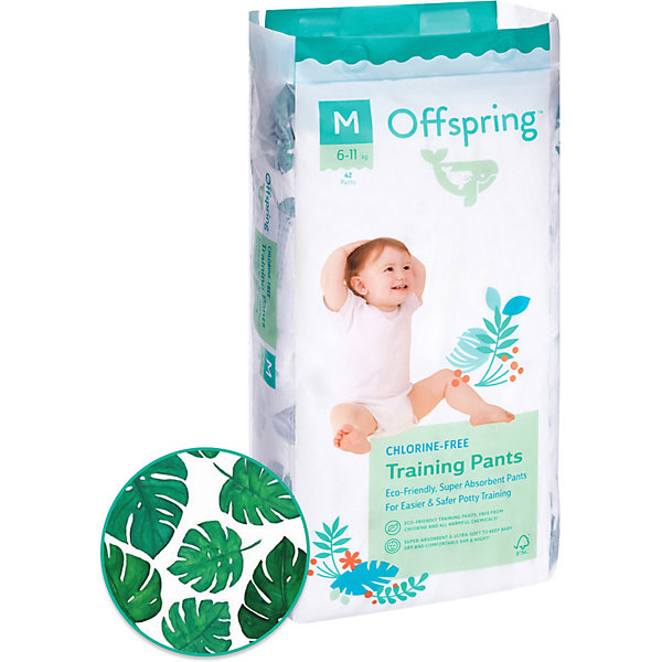 фото Трусики-подгузники offspring тропики 6-11 кг, 42 шт