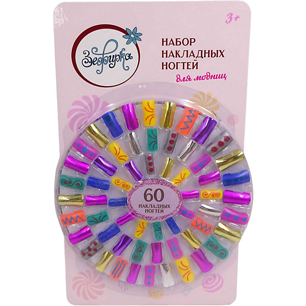 

Набор накладных ногтей ABtoys Зефирка, 60 шт
