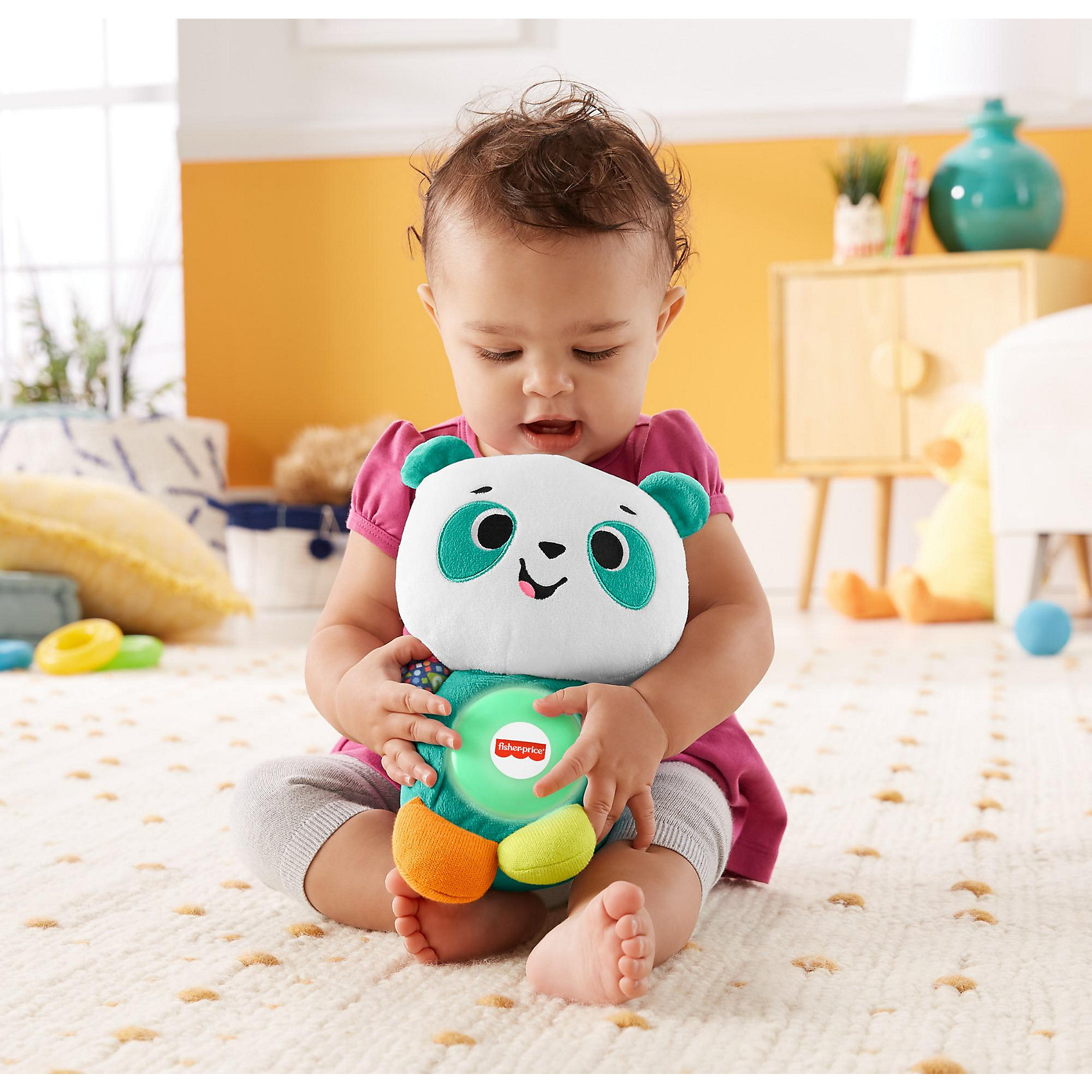 фото Игрушка развивающая fisher-price linkimals плюшевый панда mattel