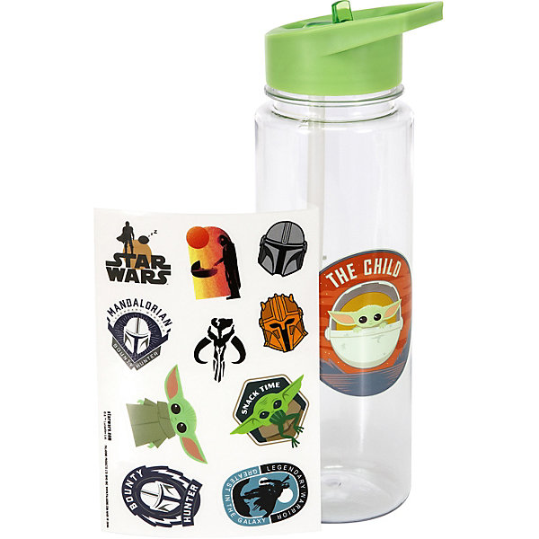

Бутылка для воды Paladone Star Wars Мандалорец Дитя, со стикерами, Разноцветный, Бутылка для воды Paladone Star Wars Мандалорец Дитя, со стикерами