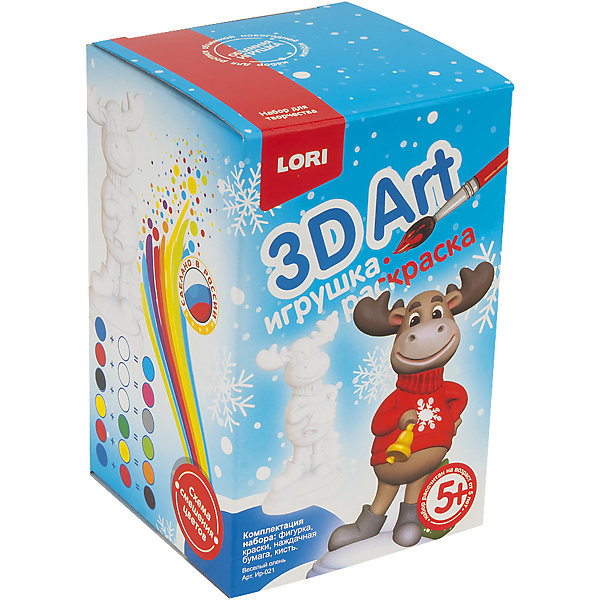 

Игрушка-раскраска Lori 3D Art Весёлый олень
