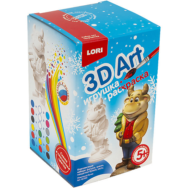 

Игрушка-раскраска Lori 3D Art Бычок