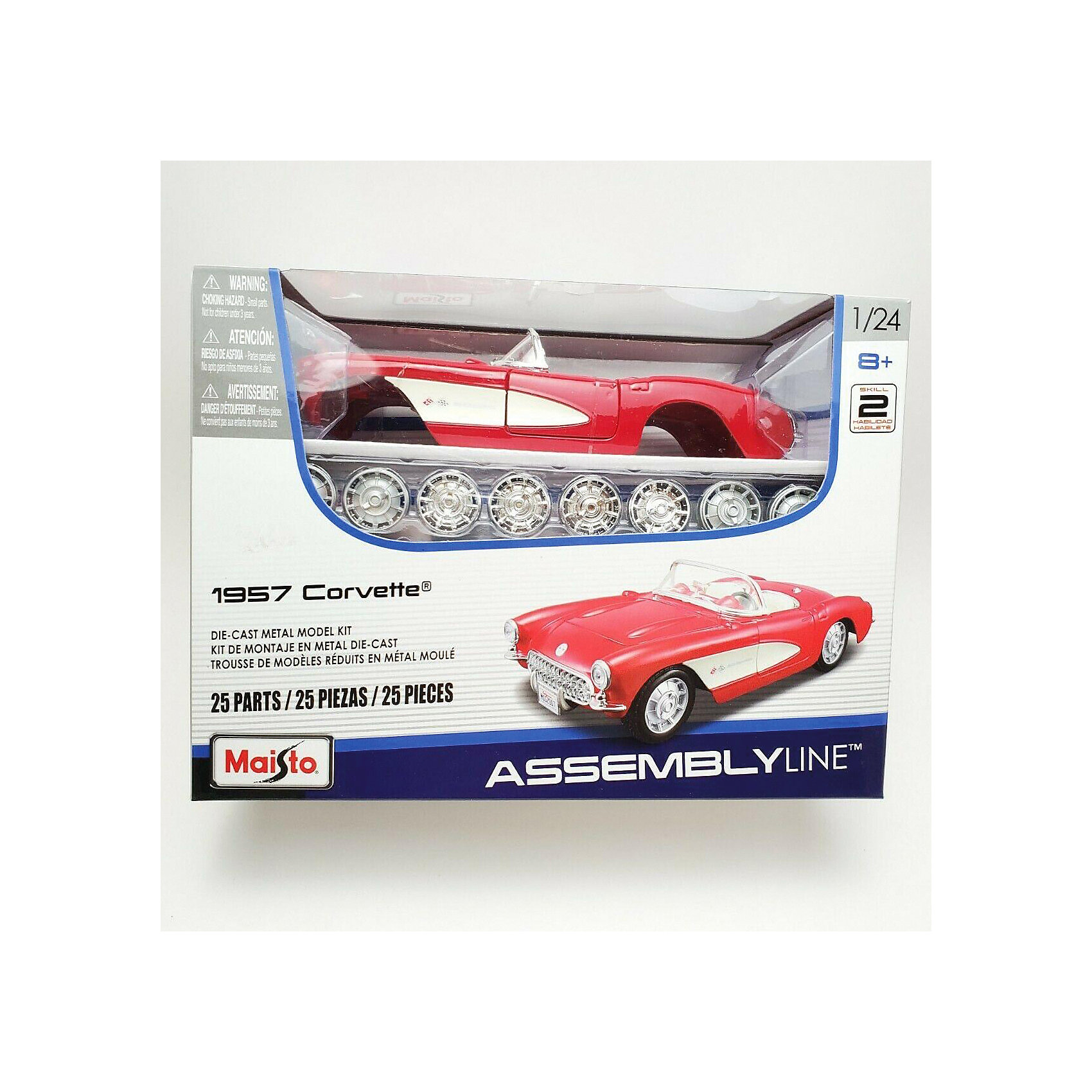 фото Машинка-конструктор maisto 1957 chevrolet corvette, 1:24