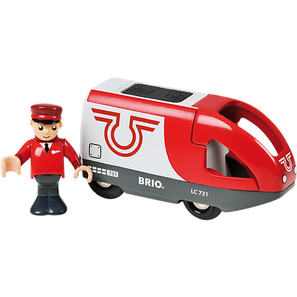 BRIO Вагон с машинистом BRIO на батарейках, красный