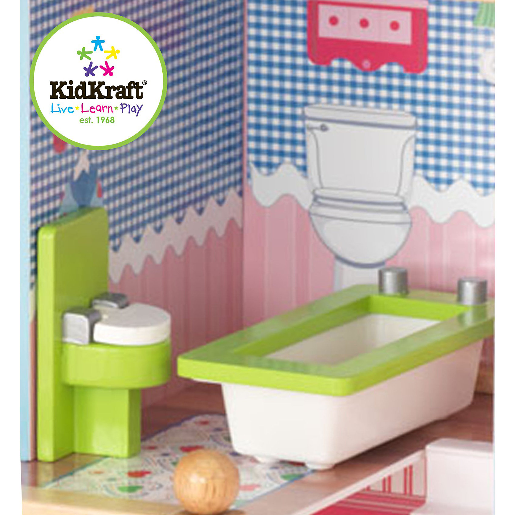 фото Кукольный домик kidkraft "открытый коттедж", с мебелью