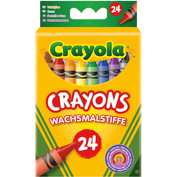 Crayola Восковые мелки, 24 шт., Crayola