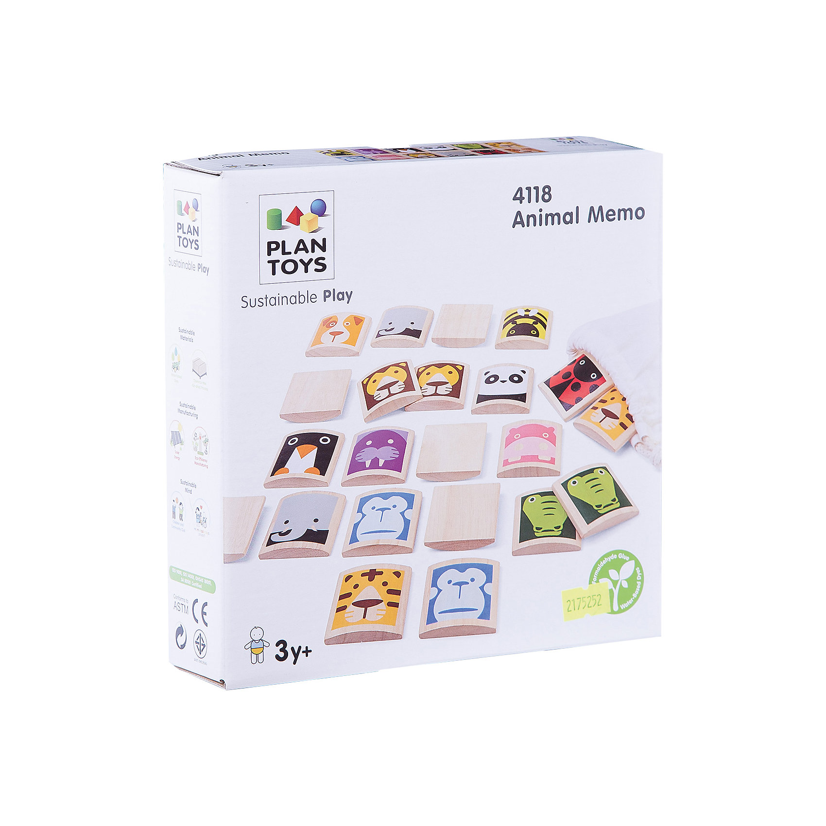 

PLAN TOYS 4118 Игра "Мемори" с изображением животных
