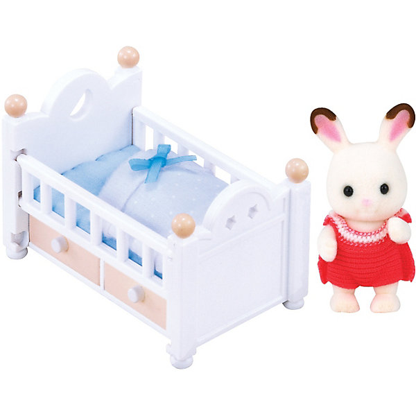 Эпоха Чудес Набор Малыш шоколадный заяц с кроваткой Sylvanian Families бортики в кроватку mummys hugs с зайками для кроватки 120х60