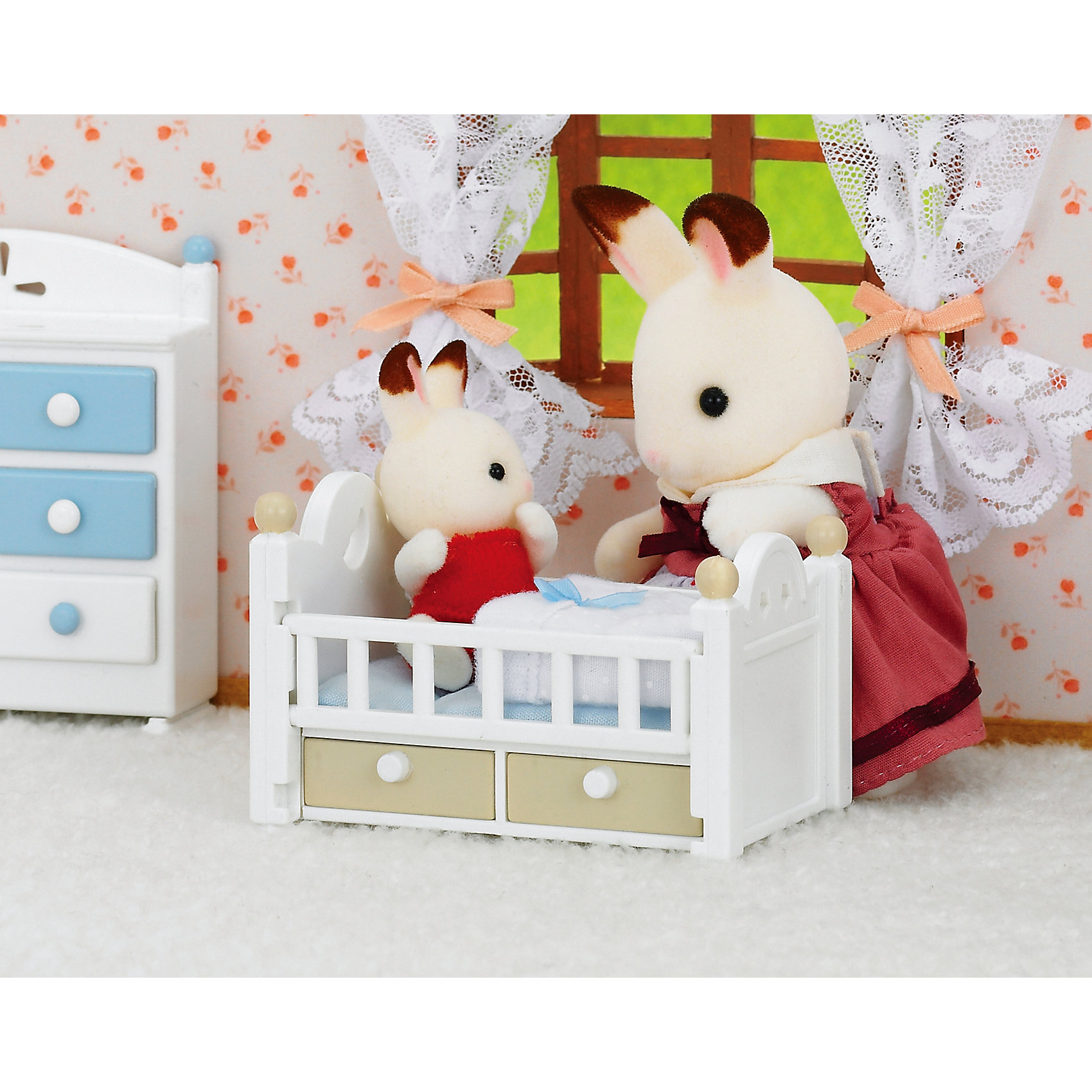 фото Набор "Малыш шоколадный заяц с кроваткой" Sylvanian Families Эпоха чудес