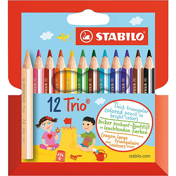 

Цветные карандаши Stabilo "Trio" 12 цветов