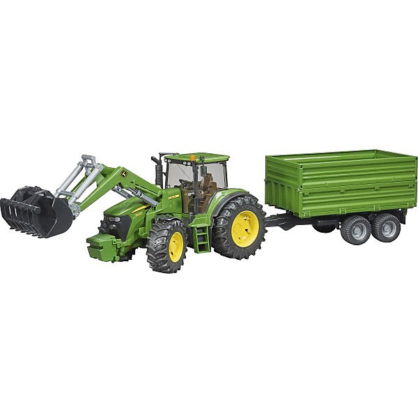 

Трактор John Deere с погрузчиком и прицепом, Bruder