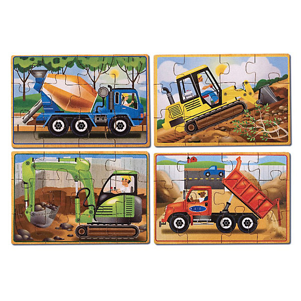 

Деревянные пазлы "Строительство", Melissa & Doug