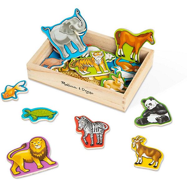

Магнитная деревянная игра "Животные", Melissa&Doug