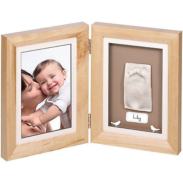 

Фоторамка двойная, Baby Art, дерево, Коричневый
