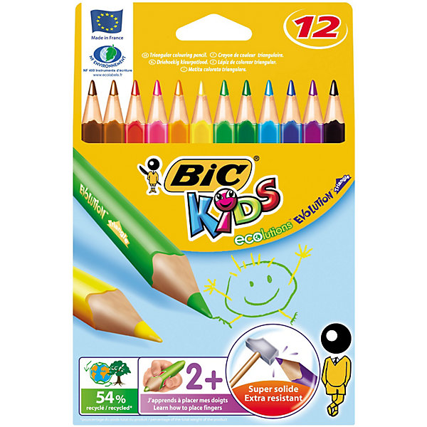

BIC Карандаши цветные Эволюшен Триэнжел 12 цветов