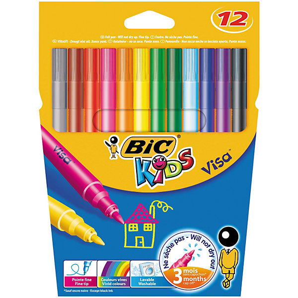 

BIC Цветные фломастеры Виза 880 12 цветов