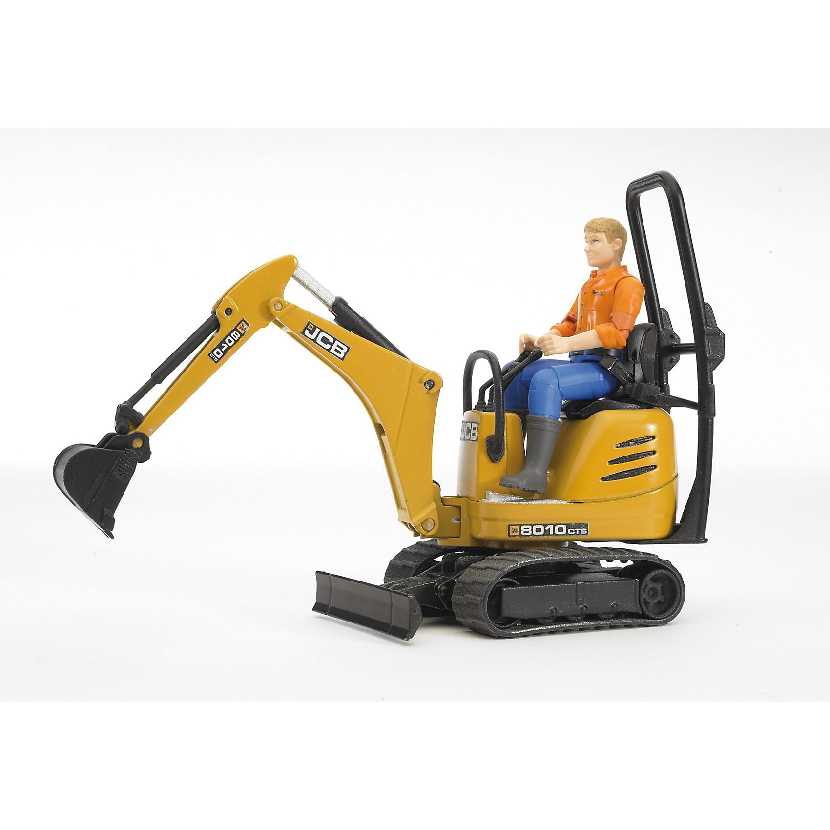 фото Мини экскаватор jcb 8010 cts и рабочий bruder