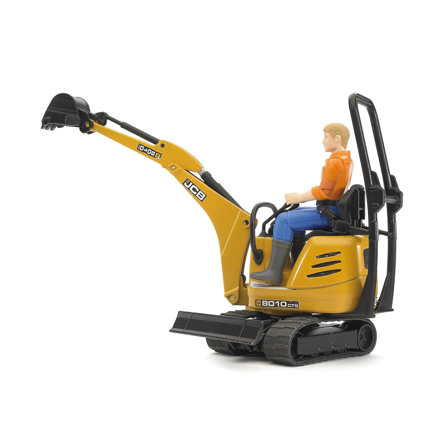 фото Мини экскаватор jcb 8010 cts и рабочий bruder