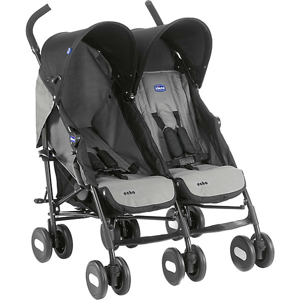 

Коляска прогулочная Chicco Echo Twin для близнецов Coal, Серый