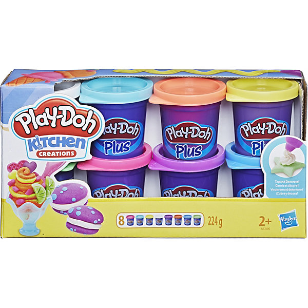 фото 8 банок пластилина Play-Doh PLUS Hasbro