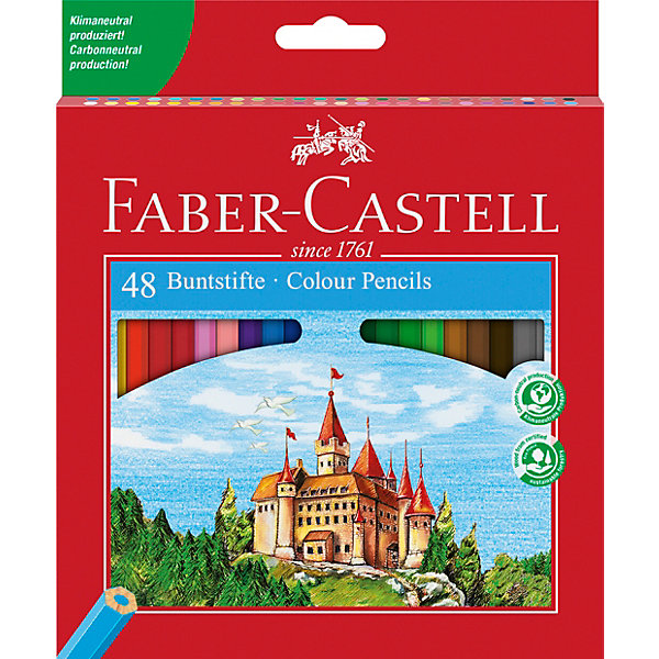 

Карандаши цветные Faber-Castell, 48 цветов, с точилкой