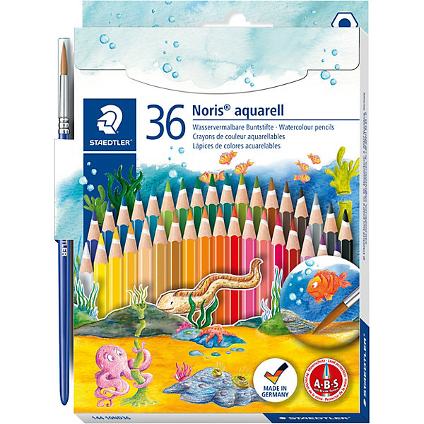 

Карандаш акварельный Noris Club набор 36 цветов + кисть. Staedtler