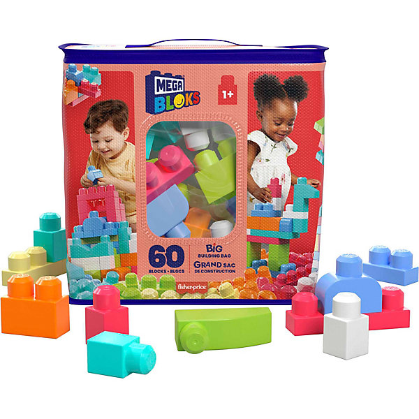 Конструктор из 60 деталей, MEGA BLOKS First Builders Mattel 3180433