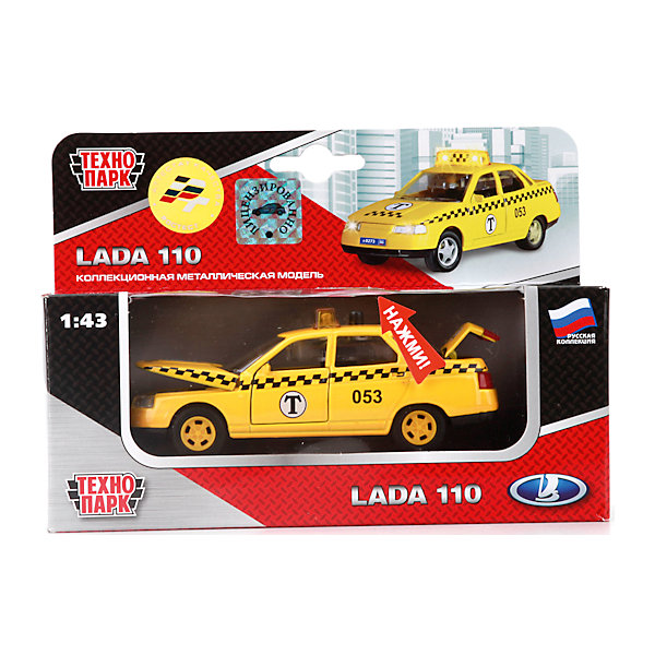 

ТЕХНОПАРК Машина lada 2110 Такси, свет+звук