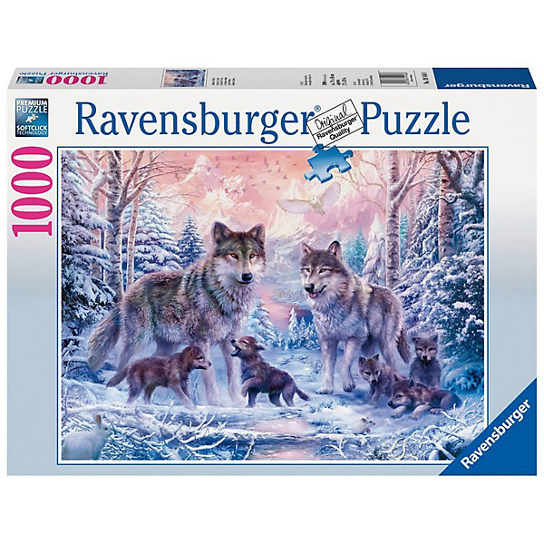 фото Пазл ravensburger северные волки, 1000 элементов