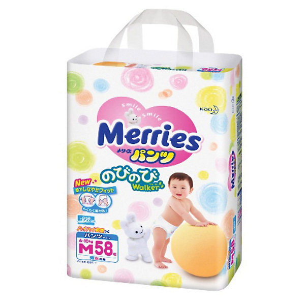 

Трусики-подгузники Merries M 6-10 кг, 58 шт, Трусики-подгузники Merries M 6-10 кг, 58 шт.