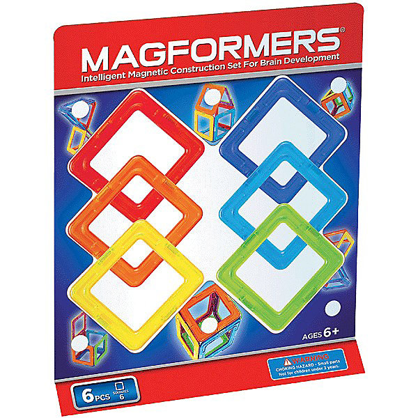 

Магнитный конструктор Квадраты, 6 деталей, MAGFORMERS