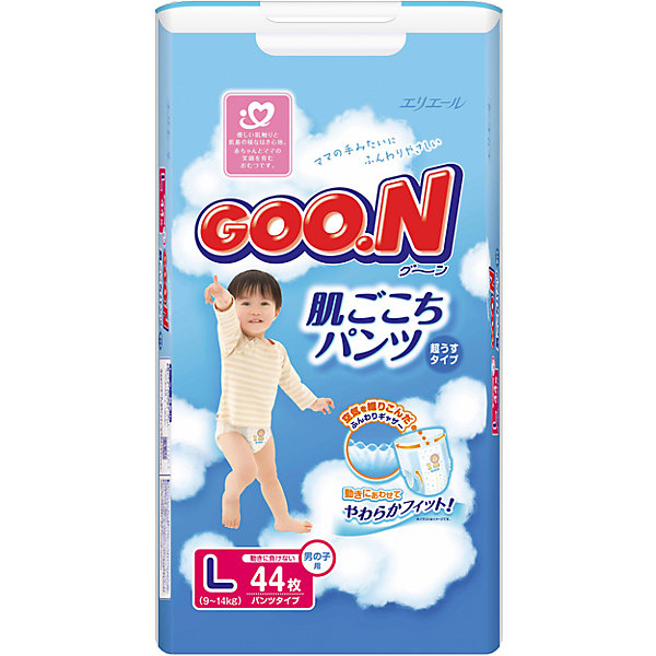 

Подгузники-трусики Goon, L 9-14 кг, для мальчиков, 44 шт.