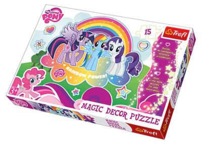 Пазл Мои маленькие пони , 15 светящихся деталей, Trefl, артикул:3522855 - My little Pony Пазл Мои маленькие пони , 15 светящихся деталей, Trefl, артикул:3522855 - My little Pony