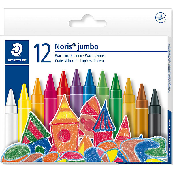

Мелки восковые NorisClub, d = 11 мм, 12 цветов, Staedtler