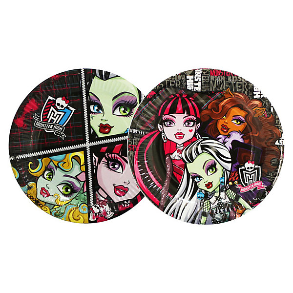 фото Тарелка бумажная, 18см, 10шт, Monster High Росмэн