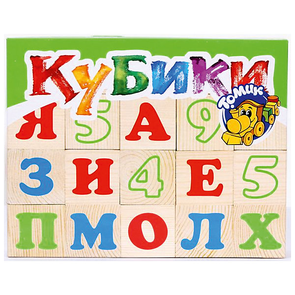 

Деревянные кубики Томик "Алфавит с цифрами" 20 шт