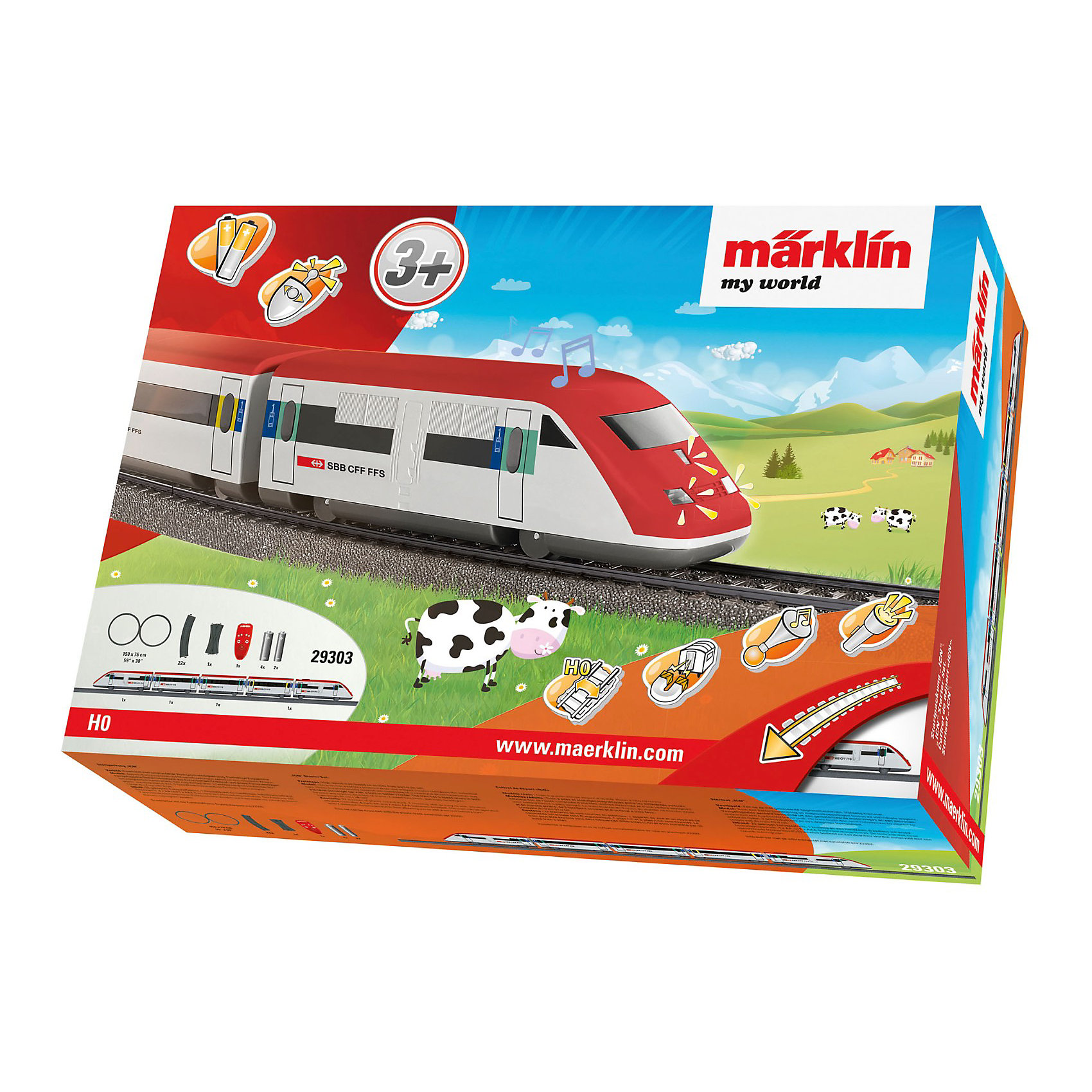 фото Железная дорога Marklin My World Скоростной поезд Швейцарии ICN Märklin