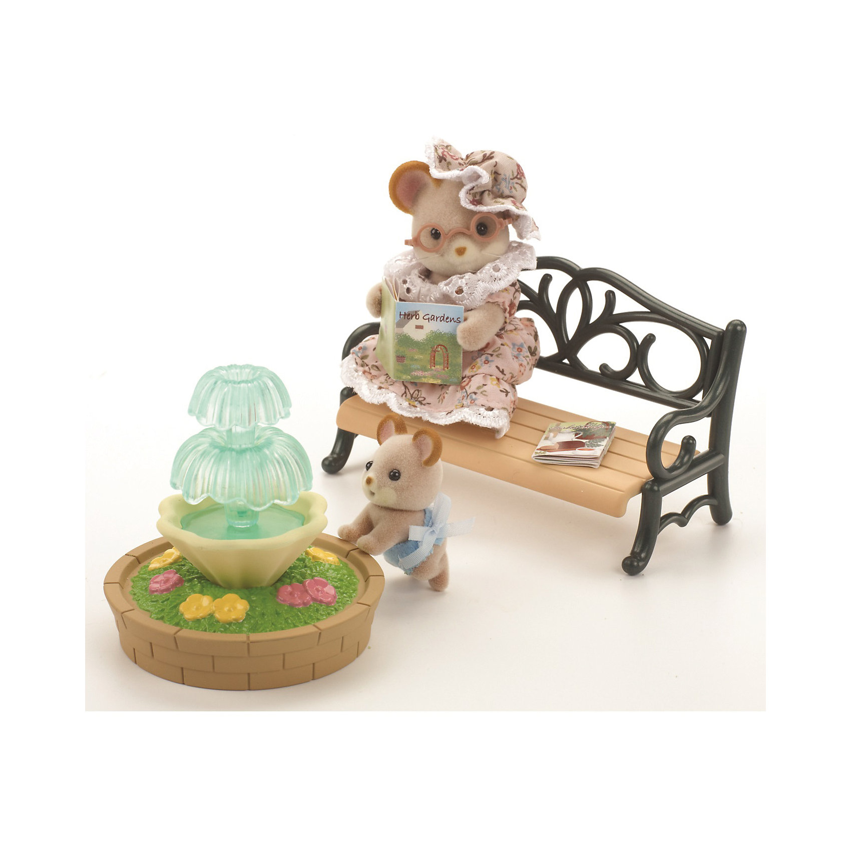 фото Набор "Фонтан и скамейка", Sylvanian Families Эпоха чудес