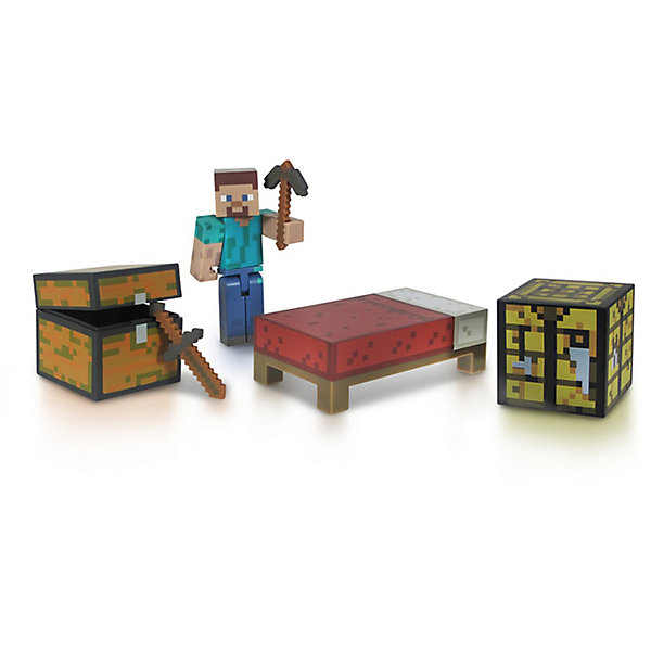 Фигурка с набором для выживания, 8 см, Minecraft Jazwares 3712318