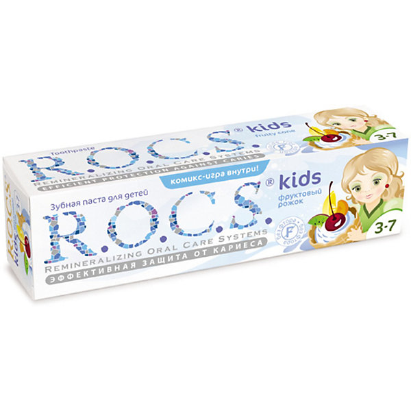 

Детская зубная паста Фруктовый рожок, R.O.C.S. Kids, 3-7 лет, 45г.