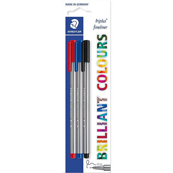 

Капиллярная ручка Triplus Liner, синий, черный, красный, Staedtler