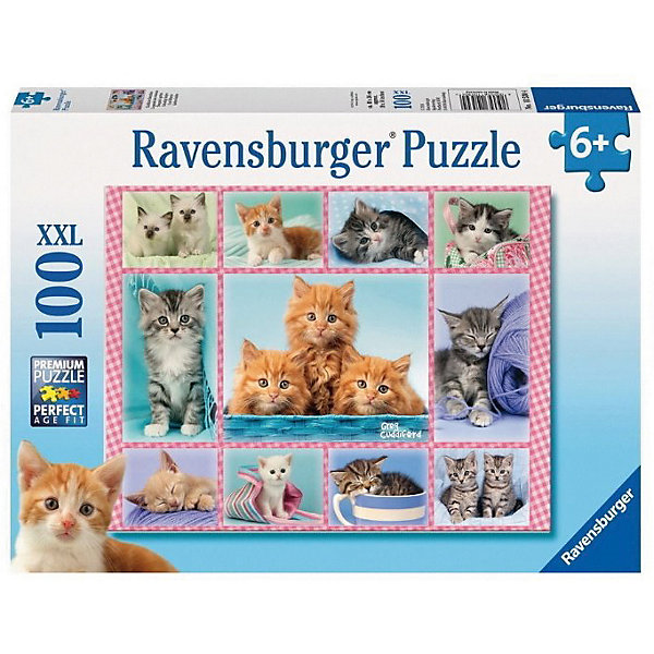

Пазл «Забавные котята», 100 деталей, Ravensburger